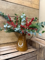Festive Gold Jug Arrangement