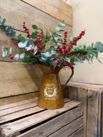 Festive Gold Jug Arrangement