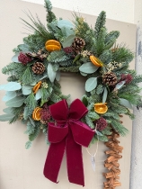 Traditional Christmas Door Wreath