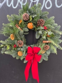 Traditional Christmas Door Wreath