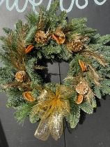 Gold Sparkle Christmas Door Wreath