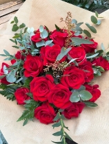 24 Red Rose Handtied