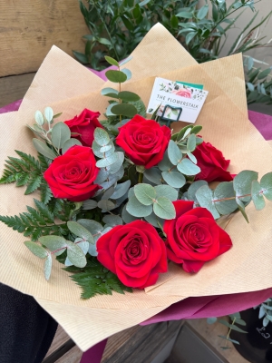 A 6 Red Rose Bouquet