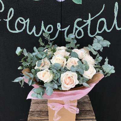 Pink Rose Handtied
